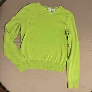 Bright Green Sweater. Small. Isaac Mizrahi.